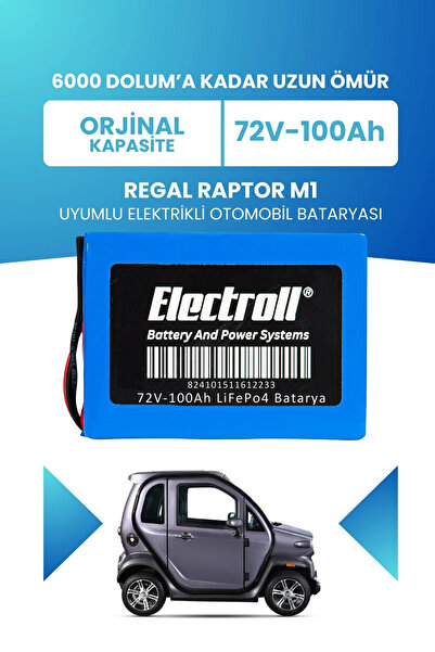 ELECTROLL Regal Raptor M1 Uyumlu Batarya (Standart Kapasite) LiFePO4 72V 100A...