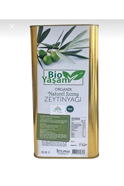 Bio Yaşam Organik Sızma Soğuk Sıkım Zeytinyağı