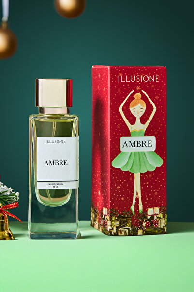 ILLUSIONE FRAGRANCE Ambre Edp Kadın Parfüm 50ml | Amber-paçuli-gül | Bergamot, Sedir, Karanfil, Vetiver