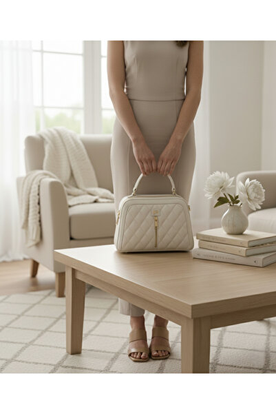 MY VİNTAGE Luxury Quilted Leather Shoulder Bag – Stylish Model with Metal Det...