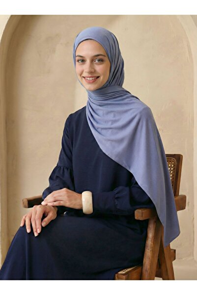 TUVA شال قطني ممشط فاخر - أزرق داكن - ST941-Tuva