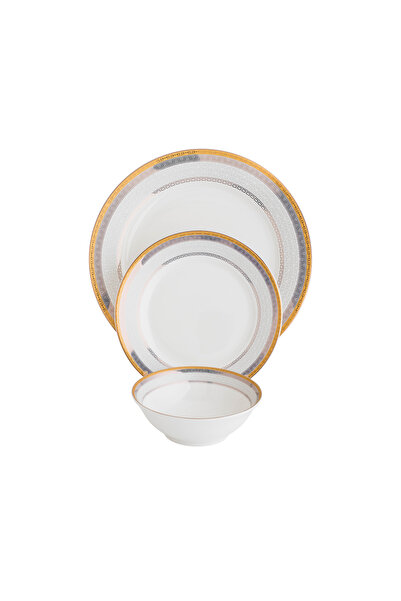 BASURRAH 18-Piece Porcelain Dinner Set - 6 Persons