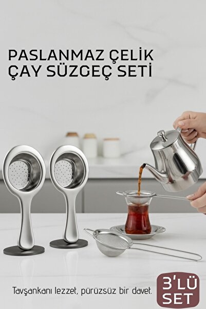 Transformacion 3 lü Set Metal Çay Süzgeci Cabrera Design