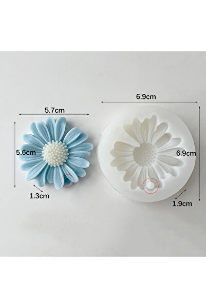 Choice قالب شمعة ديزي CM1053A مصنوع من السيليكون والجبس والراتنج المعطر والإيبوكسي، يُستخدم في صناعة الصابون والزهور، مصنوع يدويًا.