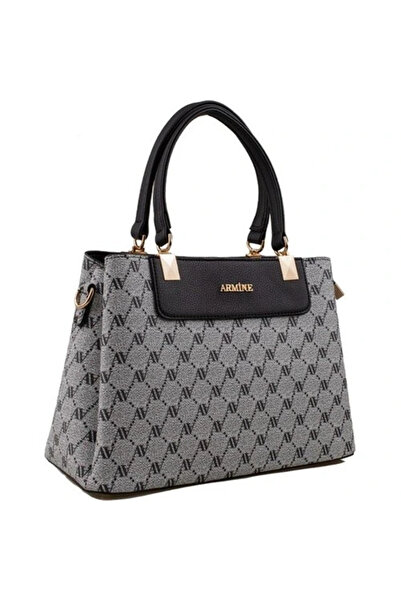 Armine حقيبة نسائية كلاسيكية منقط باللون الرمادي