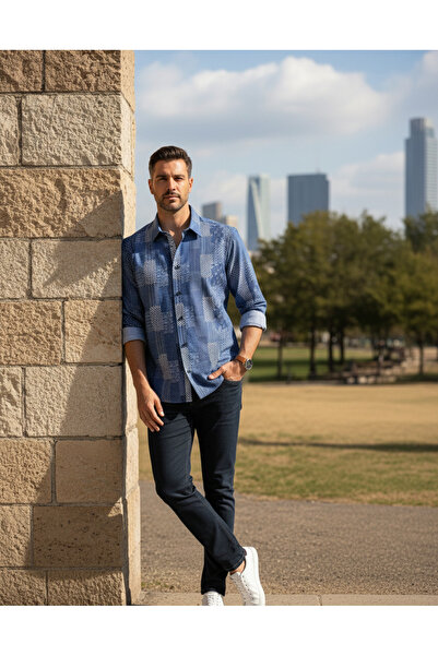 YusGos Muška košulja dugih rukava Pamuk pakovanja Sa deznom standardnog kroja