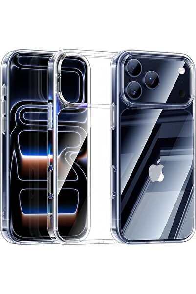 Evax (شفاف فاخر) جراب سيليكون ناعم ومرن من سلسلة Luxury متوافق مع iPhone 17 Pro Max