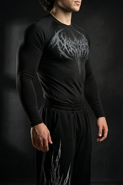 Liber Ezekiel - Uzun Kollu Compression T-shirt (SİYAH)