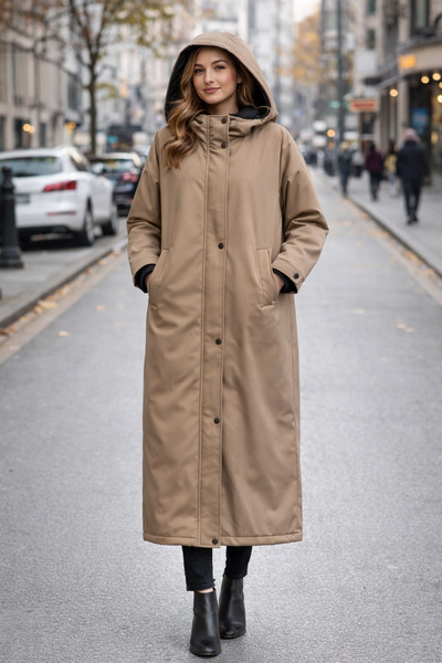 Kayra Παλτό με κουκούλα με γιακά