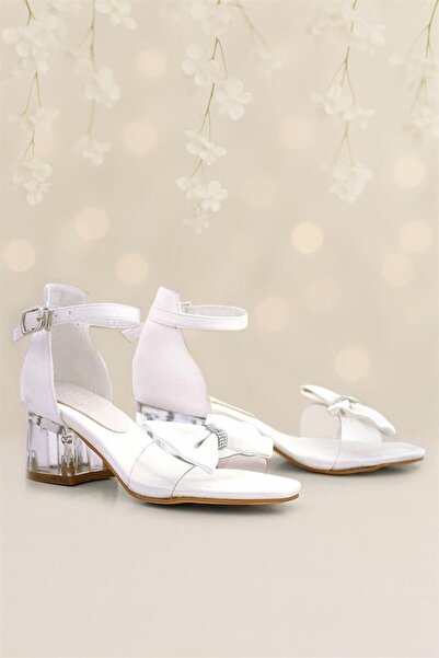 hapshoe Pantofi cu toc pentru fete Jessie Sedef cu panglică de satin