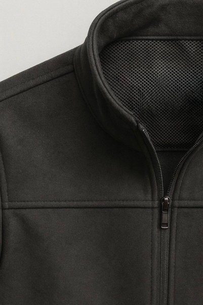 BASEL.CO Premum Basic Slim Fit Astarsız Süet Ceket
