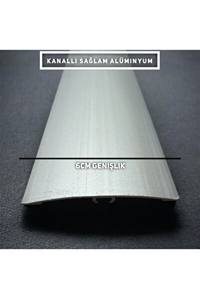 Nalbur Bakkal Geniş 6cm Kapı Eşik Profili Parke Kapı Altı Çıtası Alüminyum 13...