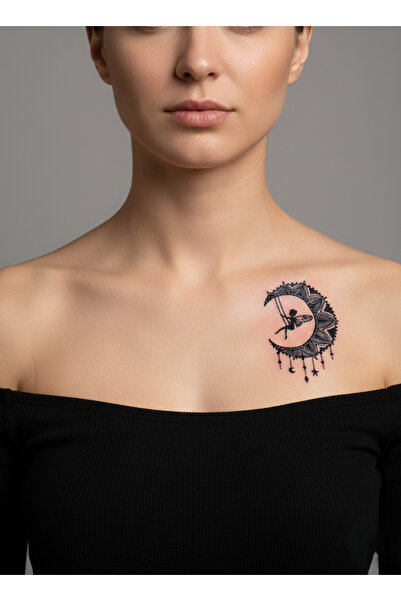 pivok Yarı Kalıcı Hilal ve Salıncak Motifi Dövme – Gözyaşı, Umut ve Huzurun S...