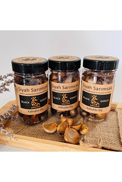 Edovital Siyah Sarımsak Soyulmamış Diş 3 x 150 gram