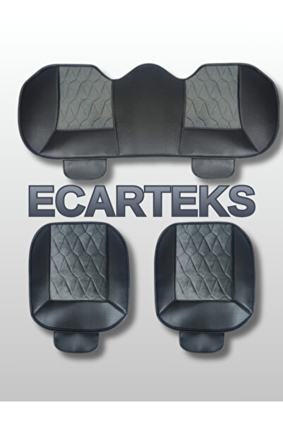 Ecarteks وسادة مقعد السيارة الجلدية مع قاعدة مانعة للانزلاق وجيوب - وسادة مقع...