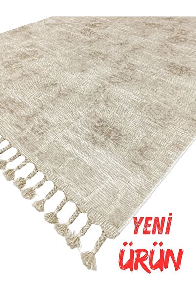 AVEN HOME Püsküllü Kaymaz Salon Halısı - Koridor Mutfak Halısı - Yolluk