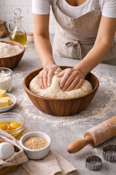 NEWNOW AkasyaWood Deep Akasya Ahşap Kase – Meyvelik, Servis ve Hamur Yoğurma İçin Çok Amaçlı Kase