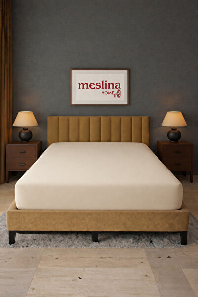 Meslina Home Prostěradlo z česané bavlny s gumou 100% bavlna prostěradlo z če...