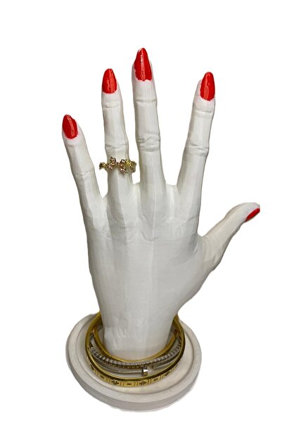 GAMZELİRENKLERİM Butterfly Figured Zircon Stone Mineral Design Steel Ring