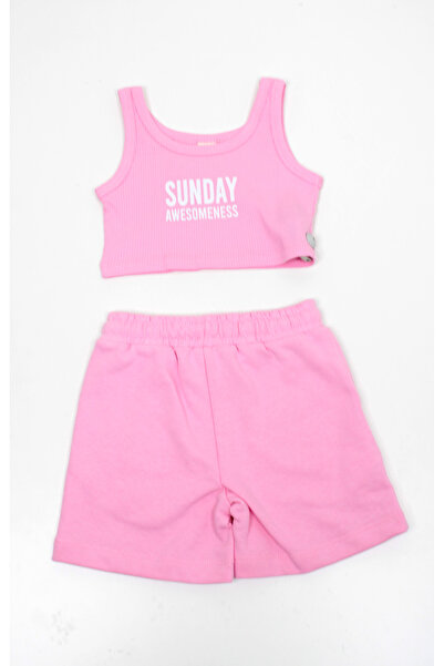 DMB KİDS Комплект къси панталони от пениран памук Dmb за момичета