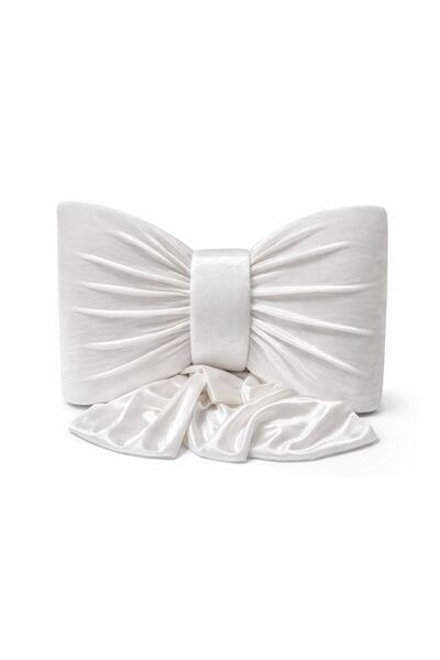 Insolito Custom Fundă Brad decorativa din catifea alba 50x25 cm cu panglici 2m potrivita pentru brad 2m - 2.5m