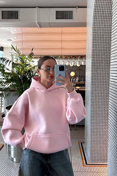 Le'sluette shadow of style bumbac 100% Premium supradimensionat Bebe Pink Swea tricou bumbac 100% bucăți simplu de înaltă calitate