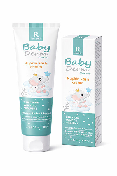 Remedix كريم بيبي ديرم لالتهاب الحفاض للأطفال – تركيبة مهدئة وواقية بزنك أوكسيد وزيت الزيتون (100 مل)