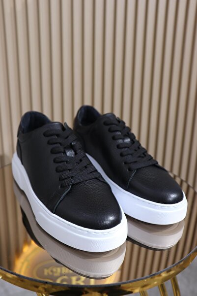DERİ KABUSU Genuine Leather Lace-Up Men's Sports Shoes S-005