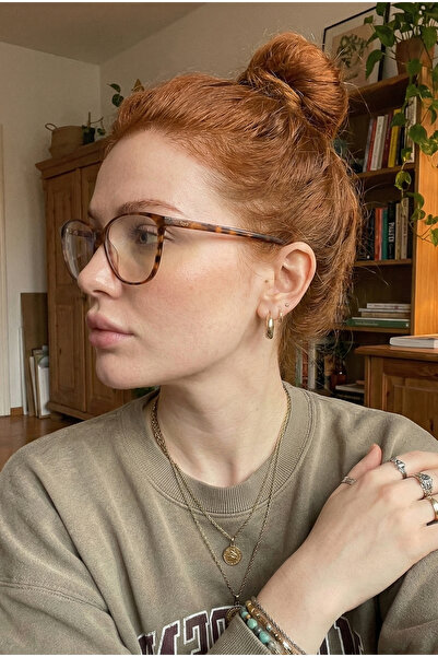Focus On Eyewear Ohrid Leopar Kemik Cat Eye Mavi Işık Filtreli Ekran Gözlüğü