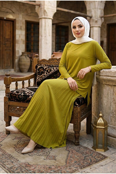 modamira Kadın Yağ Yeşil Sandy Büyük Beden Anne Günlük Davet Nişan Piliseli U...