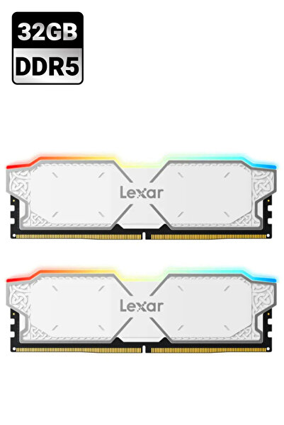 Lexar Thor RGB 32GB (2x16GB) DDR5 UDIMM CL38 Desktop Memory White