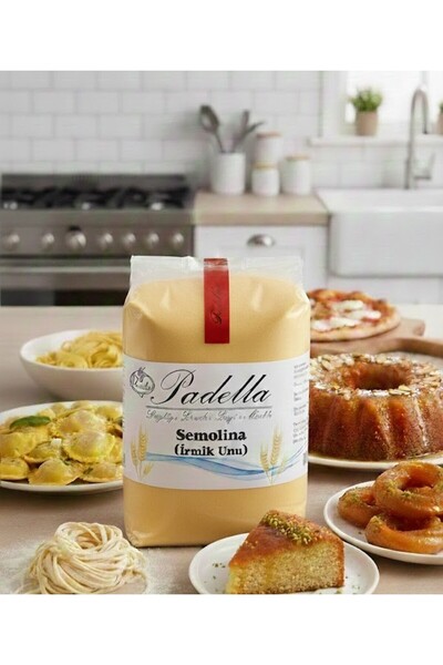 Padella Semolina Sarı Irmik Unu Makarna Pizza Yapımına Uygun %100 Doğal Özel Üretim 2000 gr