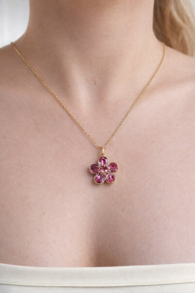 HOUSEKİ Kristal Mini Çiçek Kolye