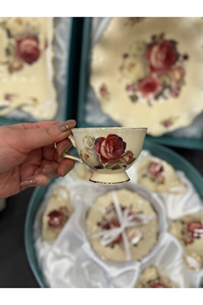 hediye ESTERHOMEDECOR 6 Kişilik porselen çay fincan takımı