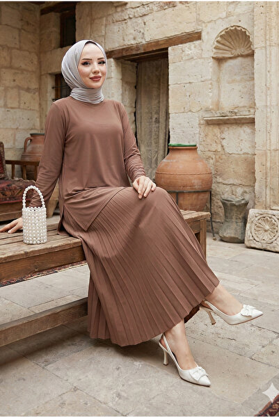 modamira Kadın Sandy Taba Büyük Beden Anne Günlük Davet Nişan Piliseli Uzun İ...