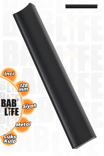 bablife Inci Alüminyum Mat Siyah Lüks Çekmece Dolap Mobilya Vestiyer Kulpları