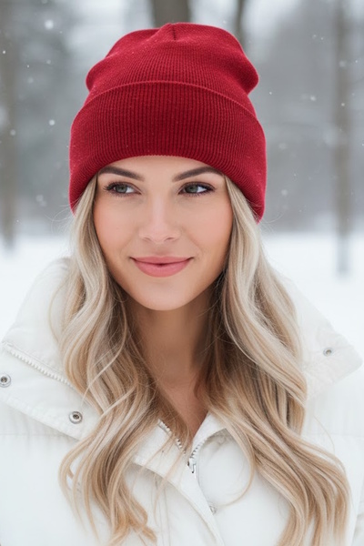 CAŞ DEKORASYON Kırmızı Renk Bere/ Şapka