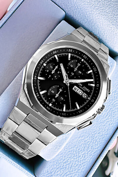 Tom Jones Erkek Kol Saati 3 Atm Su Geçirmez Gümüş Renk Çelik Kordon Elg1263