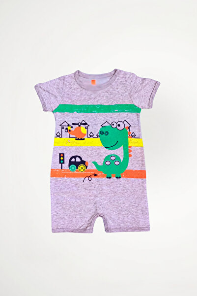 Newteam بدلة أطفال للأولاد مصنوعة من القطن بنسبة 100% بنقشة مميزة |   ياقة الدراجة، بدون أكمام وساق قصيرة