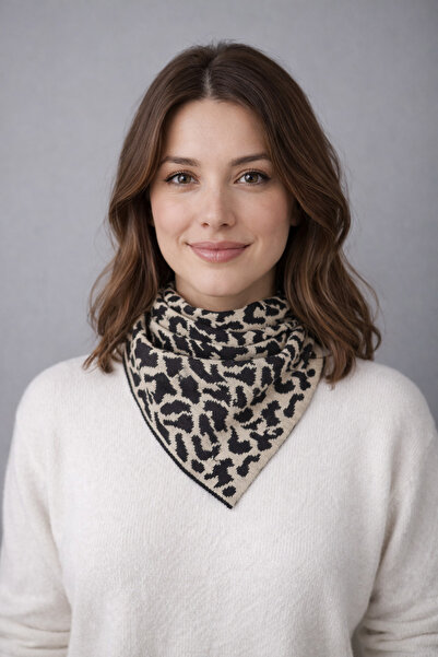 Sebir Moda imprimeu leopard Tricotaj Eșarfă