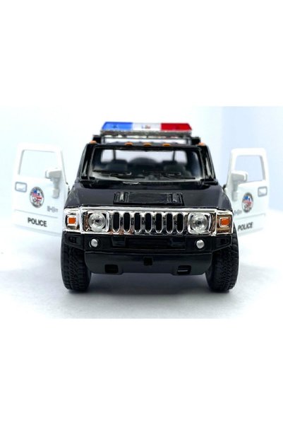 Kinsmart 2005 Hummer H2 Sut Police Car (1:40 Metal Pull and Release Car)