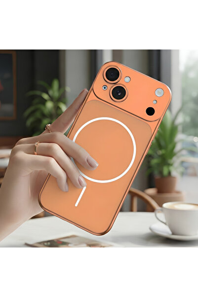 Hatreds iPhone 15 Uyumlu 17 Pro Max Görünümlü Çevirici Kamera Korumalı MagSaf...