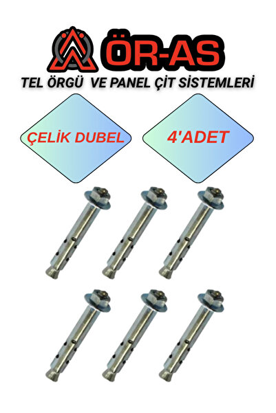 ÖR-AS TEL ÖRGÜ & PANEL ÇİT SİSTEMLERİ Çelik Dubel 4 adet