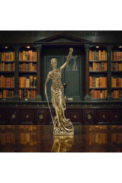 hediyefuryası Adalet Tanrısı Themis Ev Ofis Dekorasyon Biblo Hediyelik (44cm)