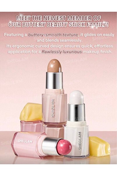 SHEGLAM Buttery Bling Krem Aydınlatıcı Stick -PINK SATIN