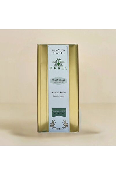 ORKES Naturel Sızma Zeytinyağı 5L Teneke | 2025-2026 Hasat Yılı | 0.2-0.5 Asit Oranı