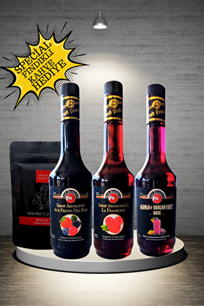 FO ORMAN MEYVELİ 700ML+FO FRAMBUAZ 700ML+FO EJDER VE MANGOLU 700ML SPECİAL FINDIKLI KAHVE HEDİYELİ