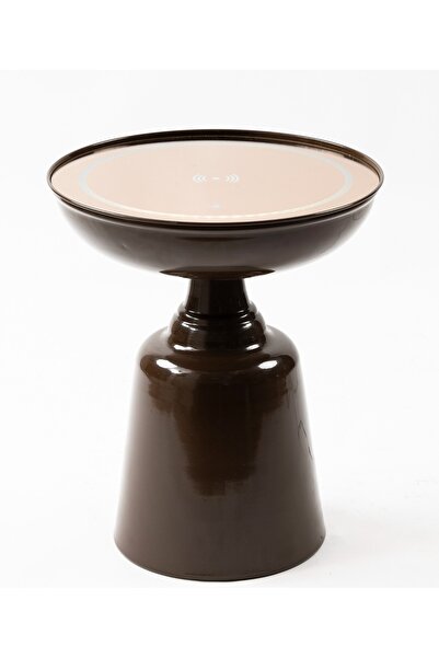 Lins Aksesuar AURA – Kablosuz Şarjlı LED Işıklı Akıllı Yan Sehpa