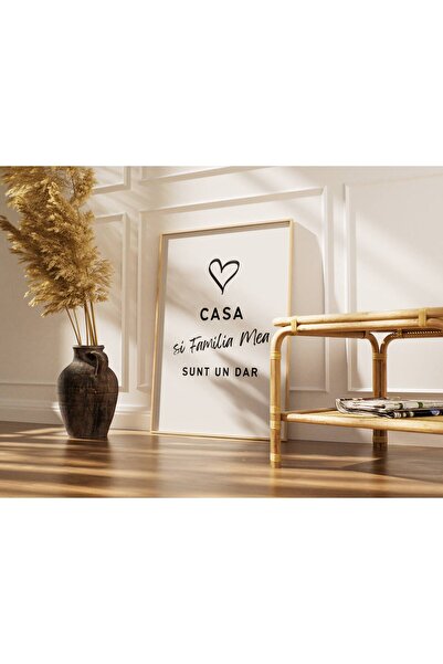 24DAP Decorative Painting "My Home and Family Are a Gift" – A4 Poster – Frameless – Home Decor
