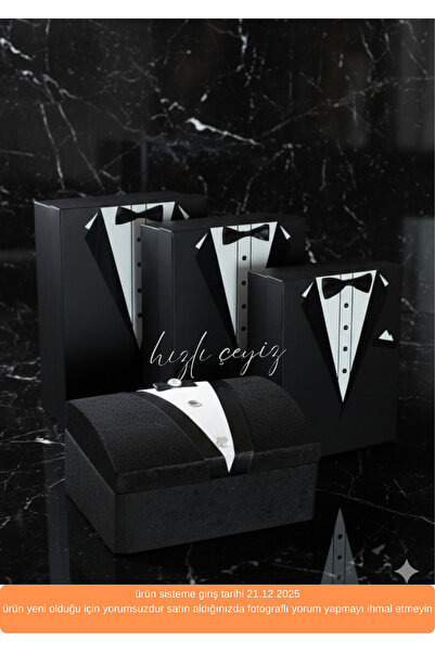 SKY UP Ahşap Sandıklı 4'lü Battal Boy Damat Çeyiz Bohça Kutu seti